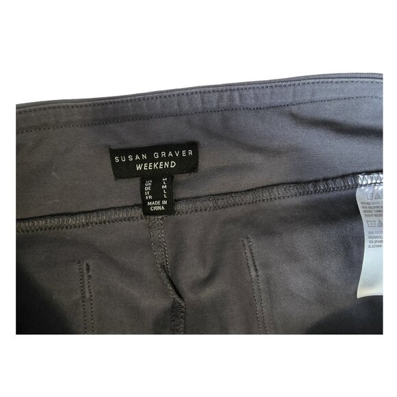 Women’s Susan Graver Gray Relaxed Pants Size Medium Short, Good Condition - Picture 5 of 6